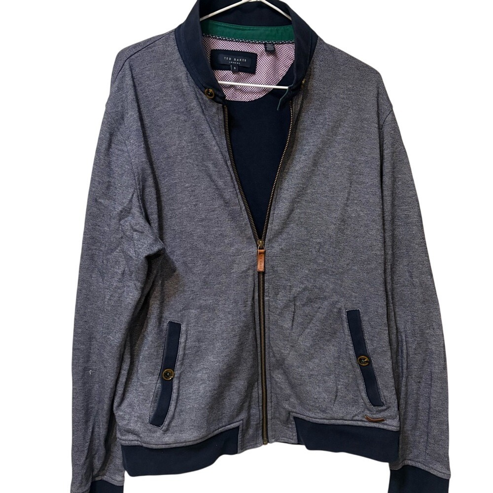 Ted Baker Bomber Jacket Retro Smart Casual Menswear Size 5 L/XL